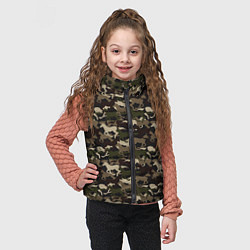 Детский жилет Лошади - камуфляж, цвет: 3D-светло-серый — фото 2