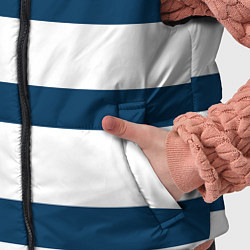 Детский жилет Бело-синий полосатый узор, цвет: 3D-светло-серый — фото 2