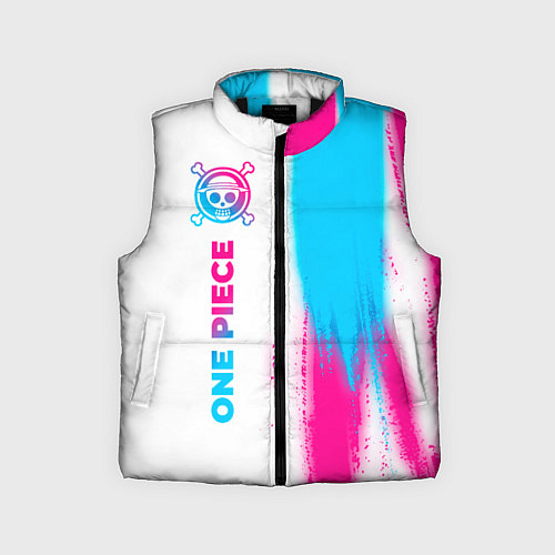 Детский жилет One Piece neon gradient style: по-вертикали / 3D-Черный – фото 1