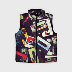 Детский жилет Кассета 90-е, цвет: 3D-черный