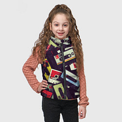Детский жилет Кассета 90-е, цвет: 3D-светло-серый — фото 2
