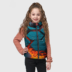 Детский жилет Лавовые наносоты, цвет: 3D-черный — фото 2