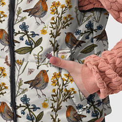 Детский жилет Птицы малиновки и зверобой, цвет: 3D-красный — фото 2