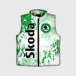 Детский жилет Skoda auto logo, цвет: 3D-красный