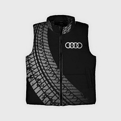 Детский жилет Audi tire tracks, цвет: 3D-черный