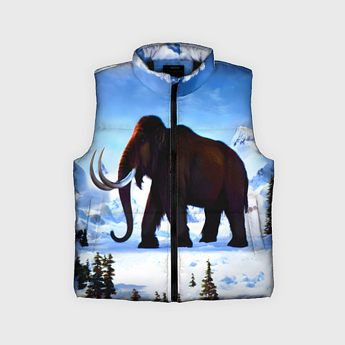 Детский жилет Мамонт ледникового периода / 3D-Черный – фото 1