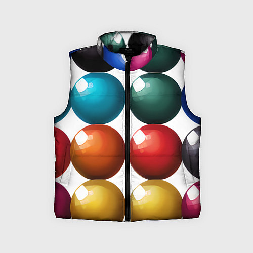 Детский жилет Шары для бильярда / 3D-Черный – фото 1