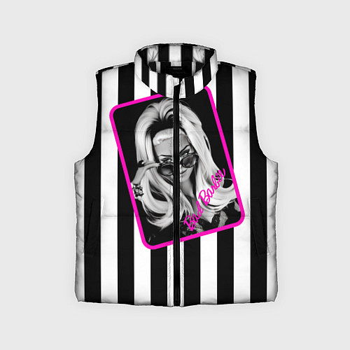 Детский жилет Барби и полосы / 3D-Черный – фото 1