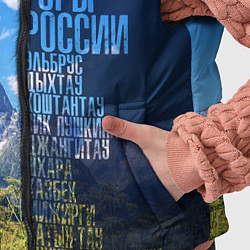 Детский жилет Перечень гор России, цвет: 3D-красный — фото 2