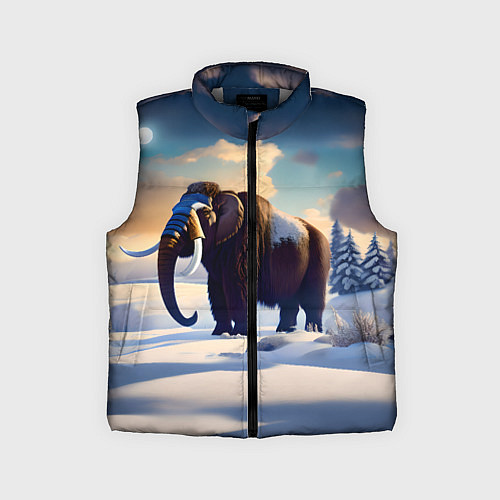 Детский жилет Шерстистый мамонт / 3D-Светло-серый – фото 1