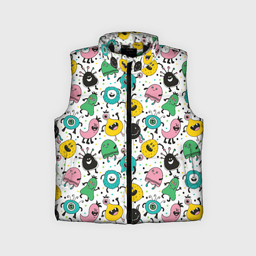 Детский жилет Весёлые монстры / 3D-Черный – фото 1