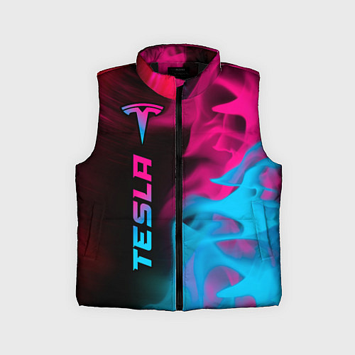 Детский жилет Tesla - neon gradient: по-вертикали / 3D-Черный – фото 1