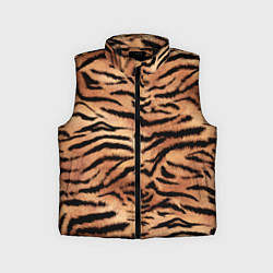 Детский жилет Полосатая шкура тигра, цвет: 3D-черный