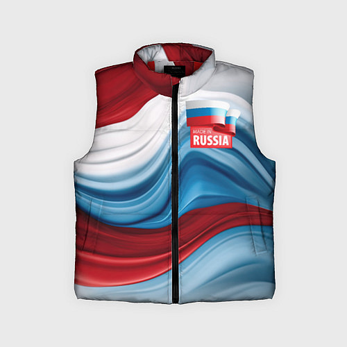 Детский жилет Флаг России абстракт / 3D-Красный – фото 1