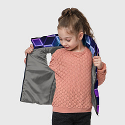 Детский жилет Неоновые кубы иллюзия, цвет: 3D-светло-серый — фото 2