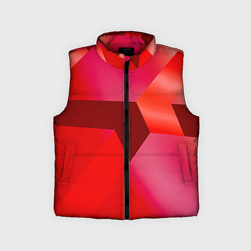 Детский жилет Красная геометрия / 3D-Красный – фото 1