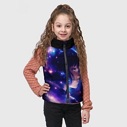 Детский жилет Космическая женщина, цвет: 3D-черный — фото 2