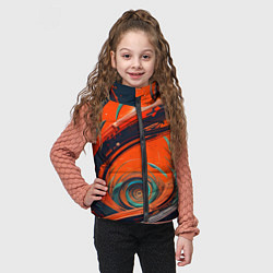 Детский жилет Кибер завихрение, цвет: 3D-черный — фото 2