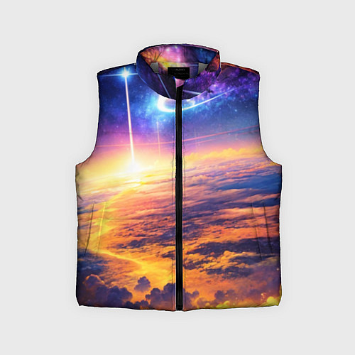 Детский жилет Космическая вселенная / 3D-Светло-серый – фото 1