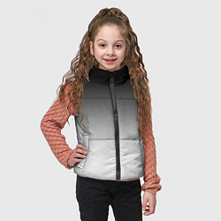 Детский жилет Black and white gradient, цвет: 3D-черный — фото 2