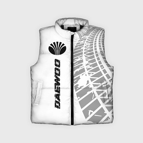 Детский жилет Daewoo speed на светлом фоне со следами шин: по-ве / 3D-Черный – фото 1