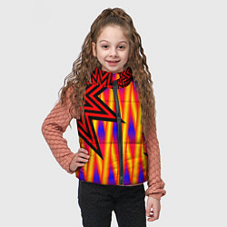 Детский жилет Ассиметричный с многолучевыми звездами, цвет: 3D-светло-серый — фото 2