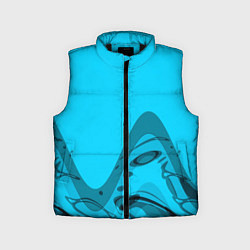 Детский жилет Волны абстракция небесный