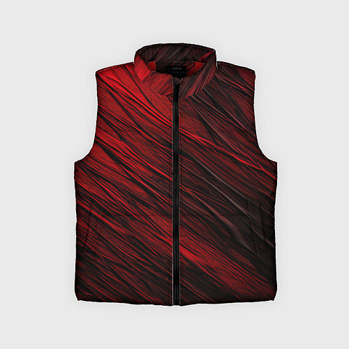 Детский жилет Black red texture / 3D-Красный – фото 1