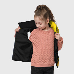 Детский жилет Spirited Away - gold gradient: надпись, символ, цвет: 3D-черный — фото 2
