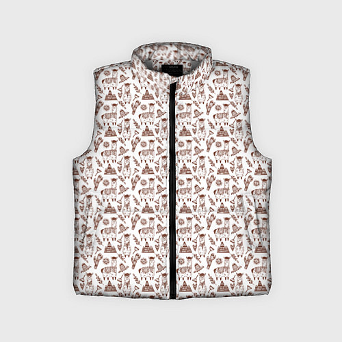 Детский жилет Альпака паттерн / 3D-Светло-серый – фото 1