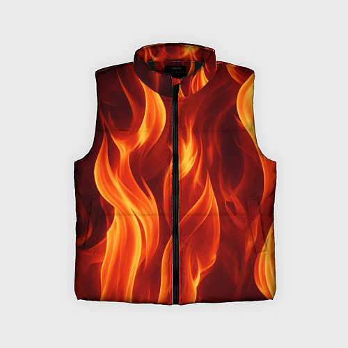 Детский жилет Пламя огня / 3D-Черный – фото 1