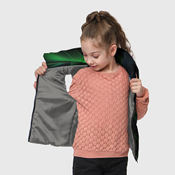 Детский жилет Dark green background, цвет: 3D-светло-серый — фото 2