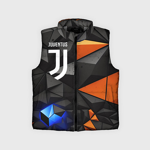 Детский жилет Juventus orange black style / 3D-Светло-серый – фото 1