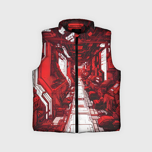 Детский жилет Красная комната киберпанк / 3D-Черный – фото 1