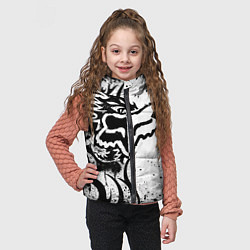 Детский жилет Fox motocross - белый дракон, цвет: 3D-светло-серый — фото 2