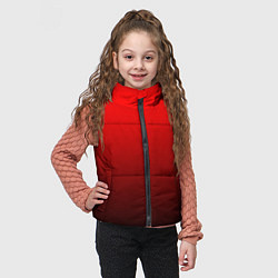 Детский жилет Градиент красно-чёрный, цвет: 3D-светло-серый — фото 2