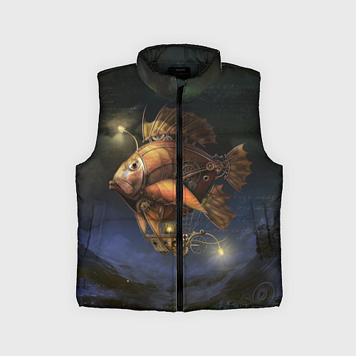 Детский жилет Рыба-дирижабль в ночи / 3D-Черный – фото 1