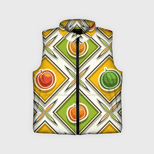 Детский жилет Fruits and berries pattern / 3D-Светло-серый – фото 1