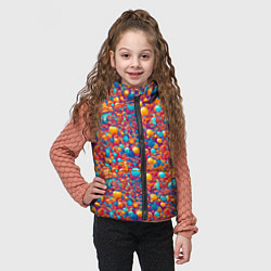 Детский жилет Разноцветные пузырики узор, цвет: 3D-светло-серый — фото 2