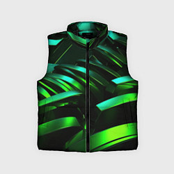 Детский жилет Dark green abstract