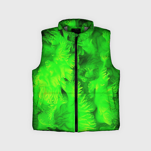 Детский жилет Green abstract texture / 3D-Светло-серый – фото 1