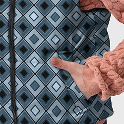 Детский жилет Геометрический узор в серо-голубом цвете, цвет: 3D-черный — фото 2