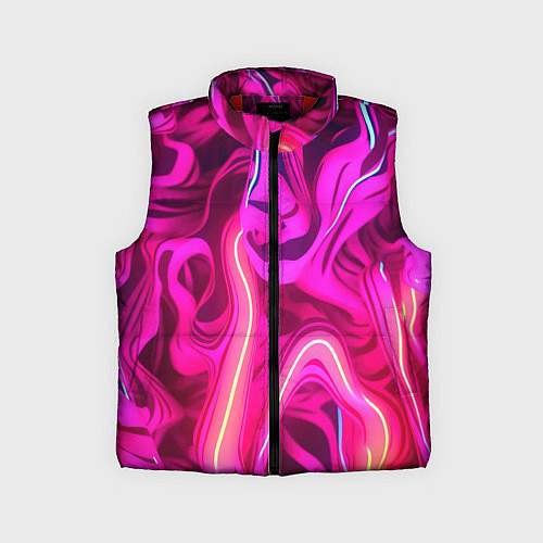 Детский жилет Pink neon abstract / 3D-Красный – фото 1