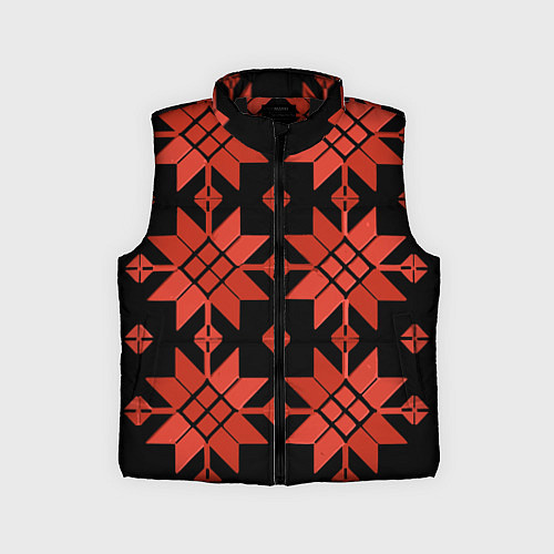 Детский жилет Удмуртский - вертикаль black / 3D-Черный – фото 1