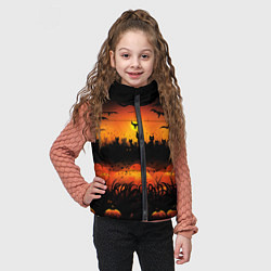 Детский жилет Кошки хэллоуина, цвет: 3D-черный — фото 2