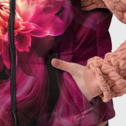 Детский жилет Розовый цветок в огне - нейросеть, цвет: 3D-черный — фото 2