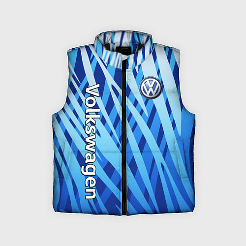 Детский жилет Volkswagen - синий камуфляж / 3D-Черный – фото 1