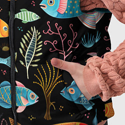 Детский жилет Фолк-арт рыбовы, цвет: 3D-черный — фото 2