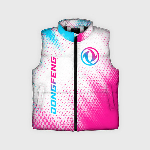 Детский жилет Dongfeng neon gradient style: надпись, символ / 3D-Черный – фото 1