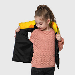 Детский жилет No Mans Sky - gold gradient: по-вертикали, цвет: 3D-черный — фото 2